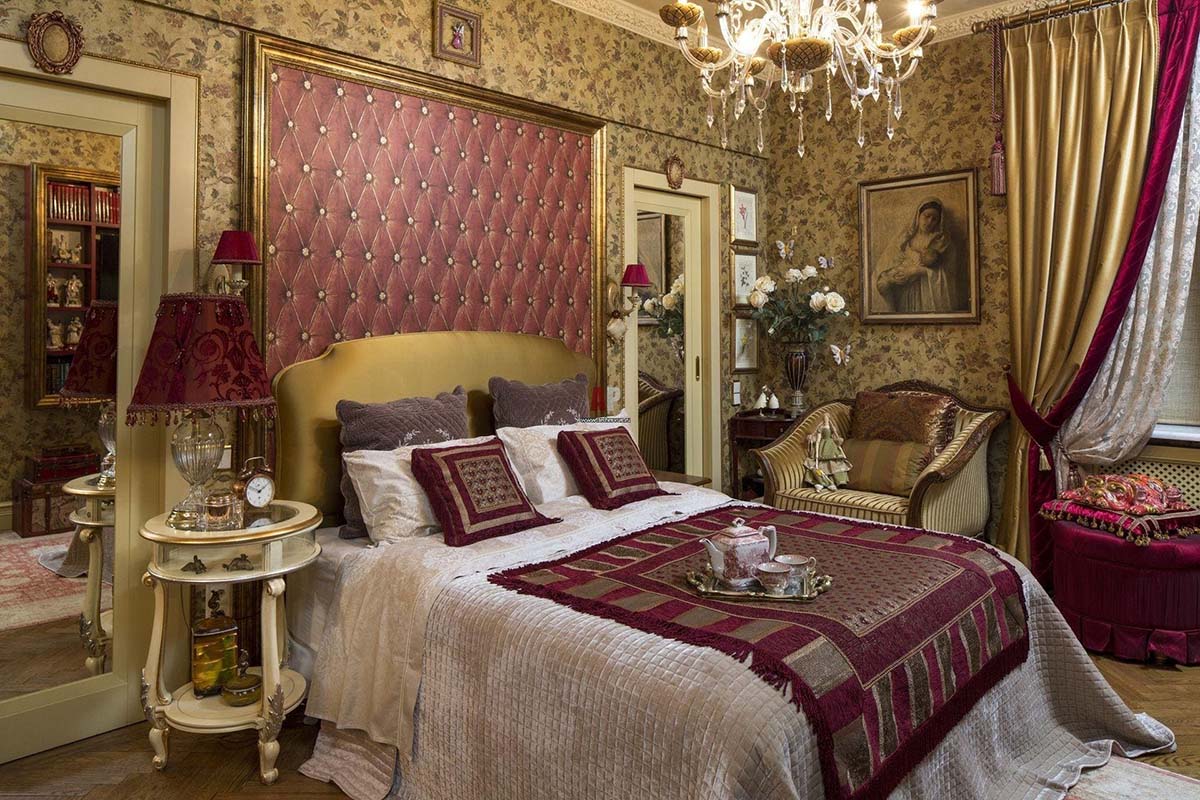 Красивая спальня в английском стиле